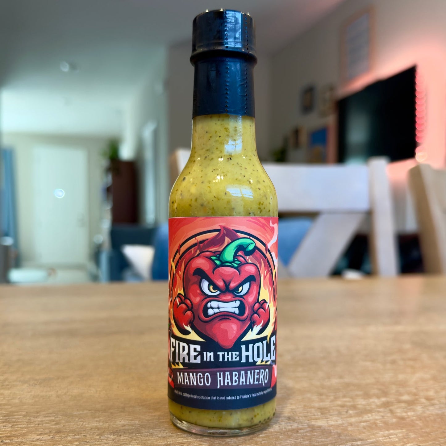 Fire In The Hole Mango Habanero Hot Sauce (5 oz)